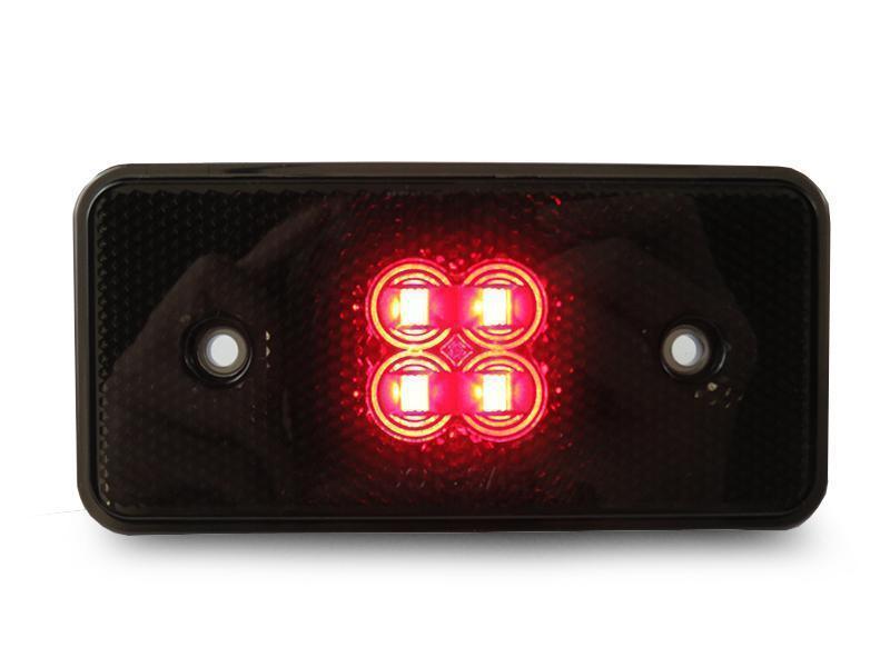 2002 - 2014 Mercedes Benz W463 G Wagon Chassis 4 PC Smoke Lens Front Amber and Rear Red LED Bumper Side Marker Light