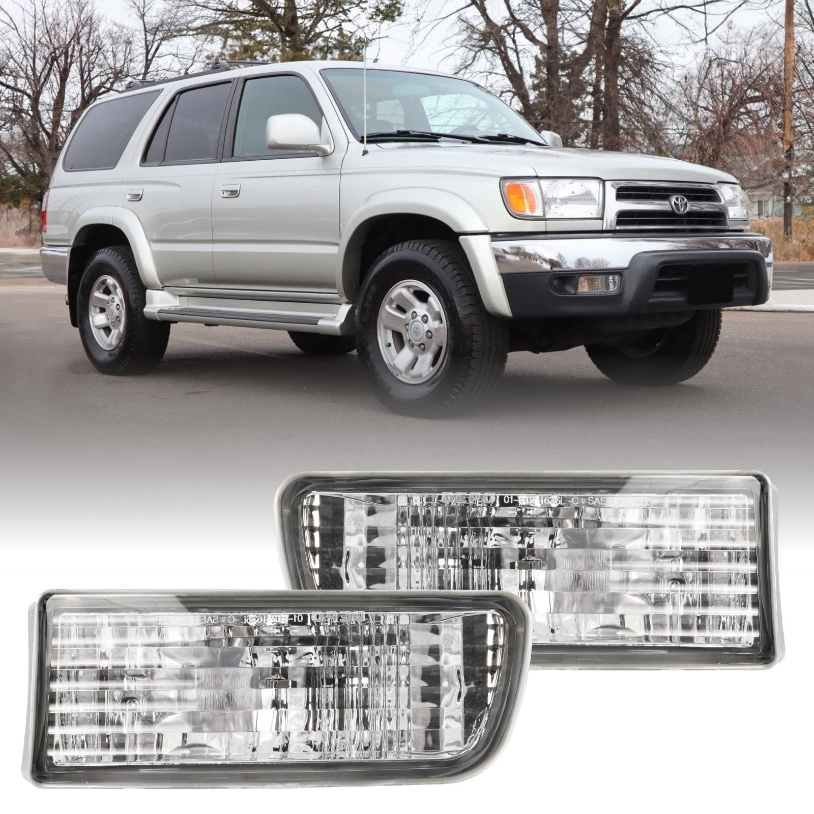 1999-2001 Toyota 4Runner Clear Front Bumper Signal Lights