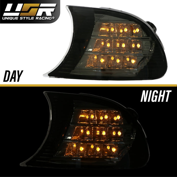 2002-2003 BMW 3 Series E46 2D / Cabrio Screw-On LED Clear or Smoke Lens Corner Signal Light
#color_crystal-smoke-lens-amber-led