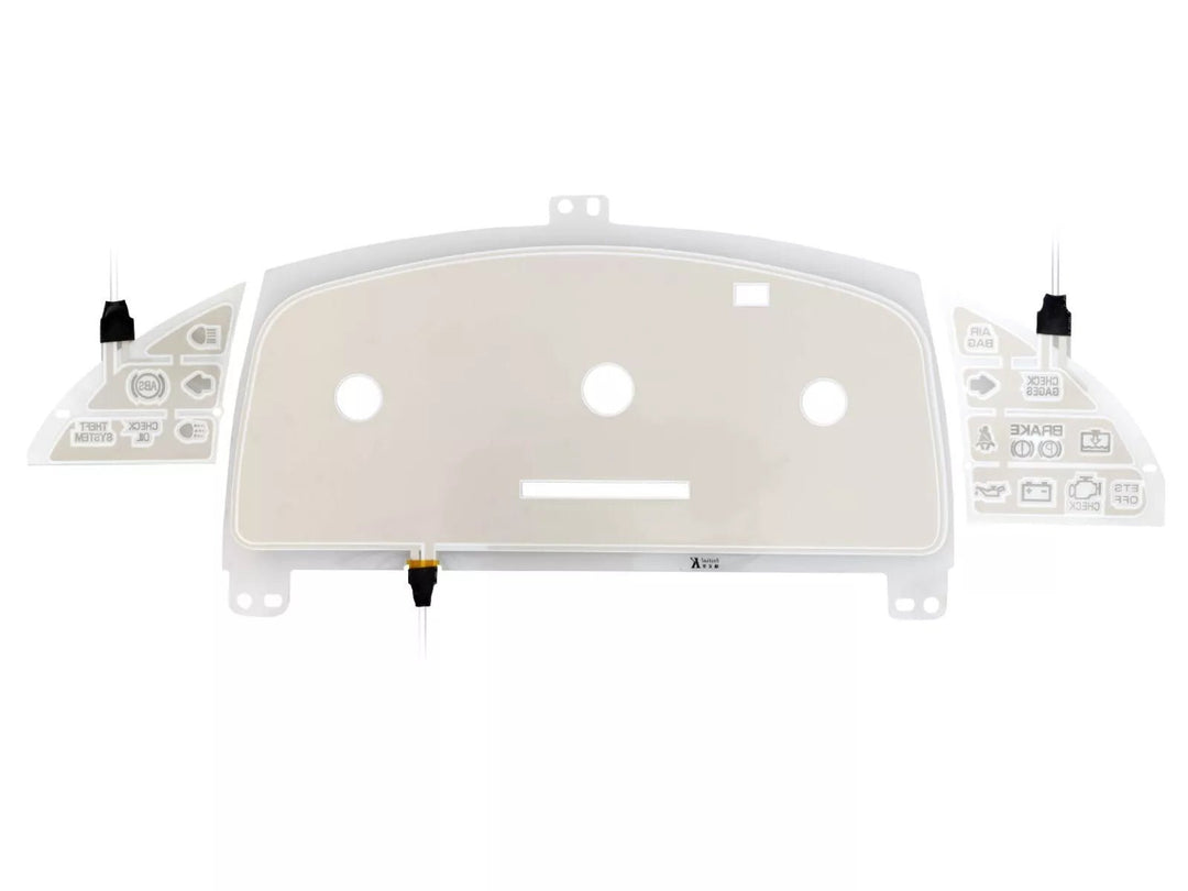 1995 - 1999 Chevrolet Chevy Cavalier WITHOUT Tach/RPM White Face Blue/Green Glow Gauge Face for Instrument Cluster