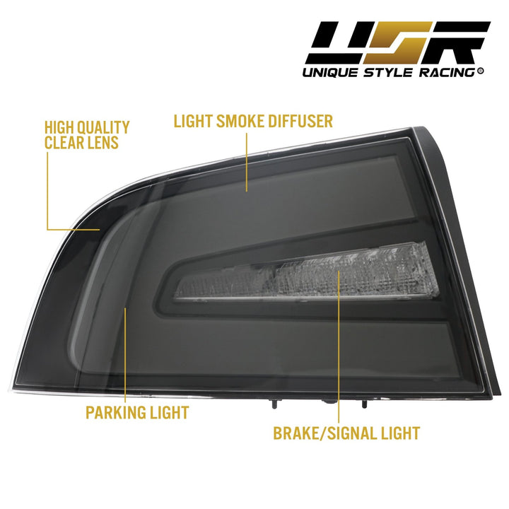 2006-2008 Acura TL Clear Corner DIFFUSER Bi-Xenon D2S Projector Headlight
#optional-items_headlights-and-nsx-style-smoke-bar-tail-lights