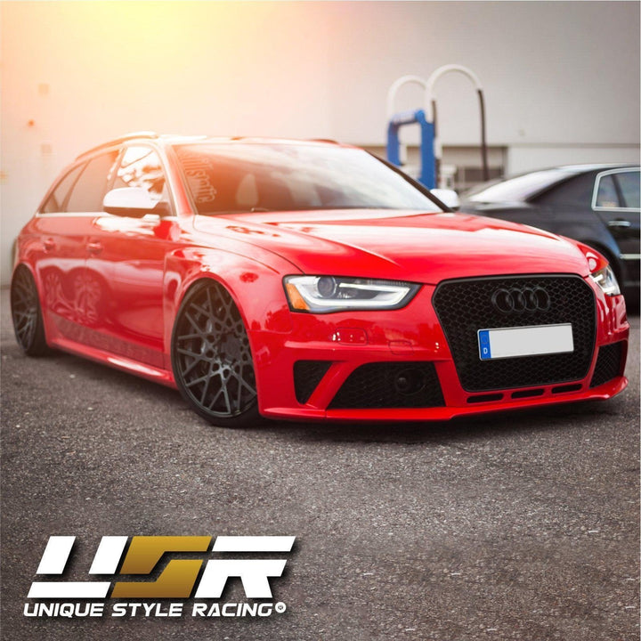 2013 - 2016 Audi A4 B8 Sedan / Wagon Black Housing LED DRL S4 Projector Style Headlights