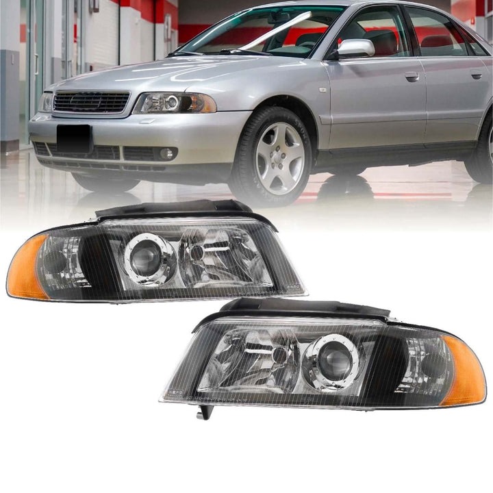 1992 - 2001 Audi A4 B5.5 / 2000 - 2002 S4 Xenon Model OEM Replacement D2S Projector Headlight With Clear Corner Lens