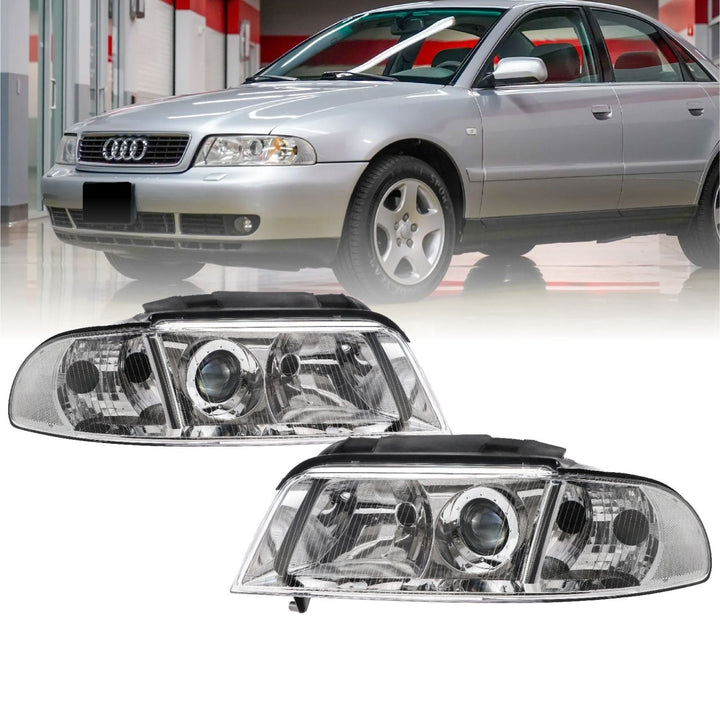 1992 - 2001 Audi A4 B5.5 / 2000 - 2002 S4 Xenon Model OEM Replacement D2S Projector Headlight With Clear Corner Lens