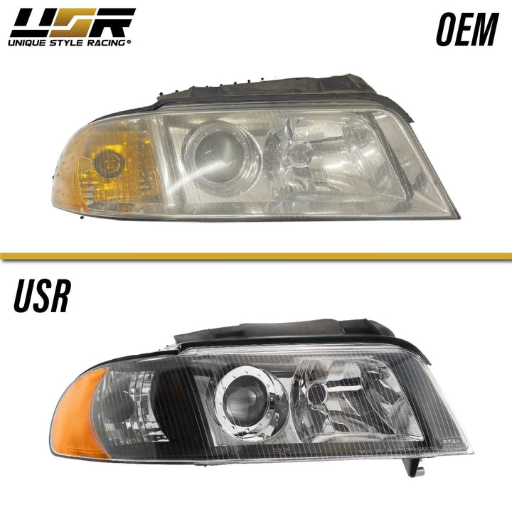 1992 - 2001 Audi A4 B5.5 / 2000 - 2002 S4 Xenon Model OEM Replacement D2S Projector Headlight With Clear Corner Lens