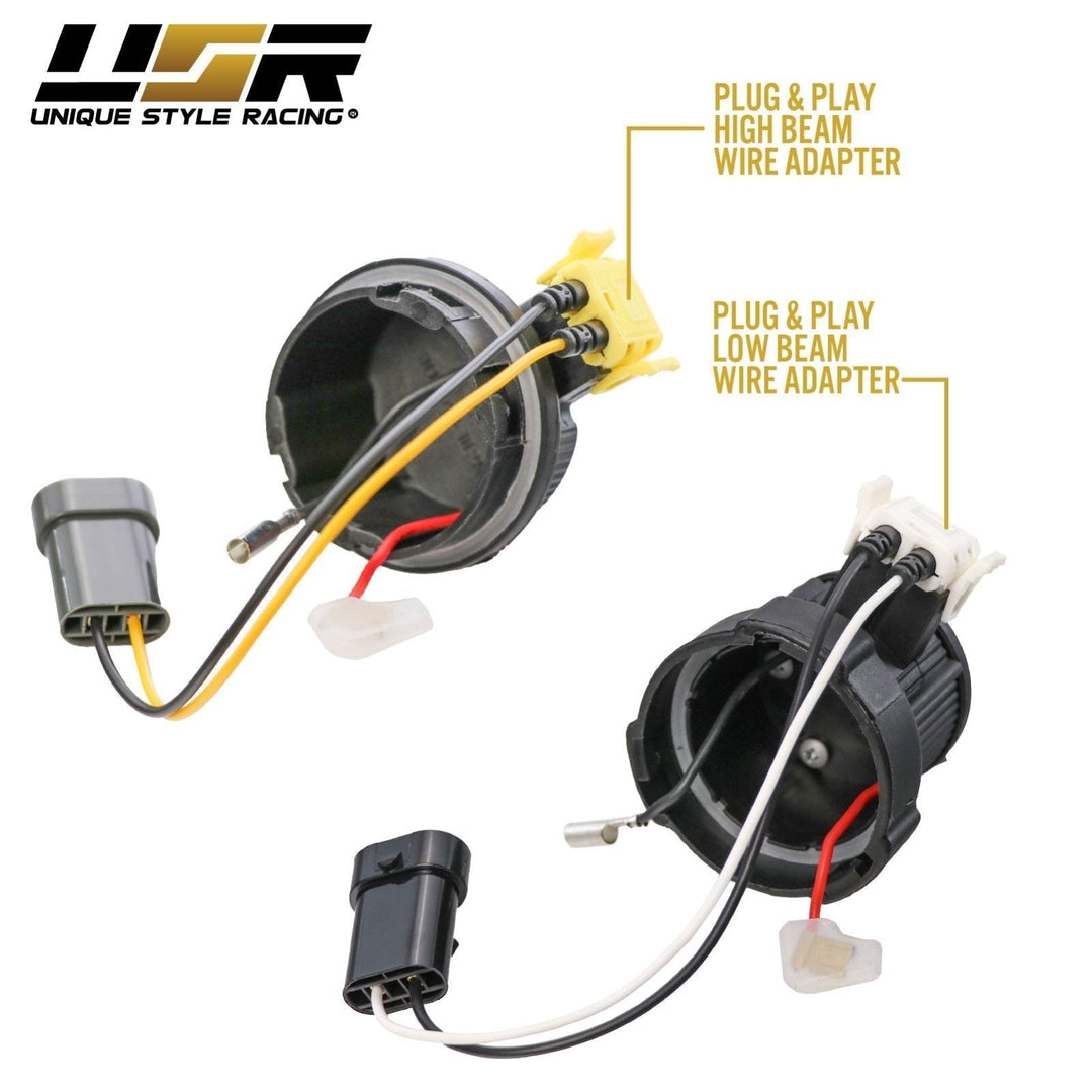 1984 - 1991 BMW E30 3 Series Euro Smiley Cross Hair Projector Glass Lens Headlights