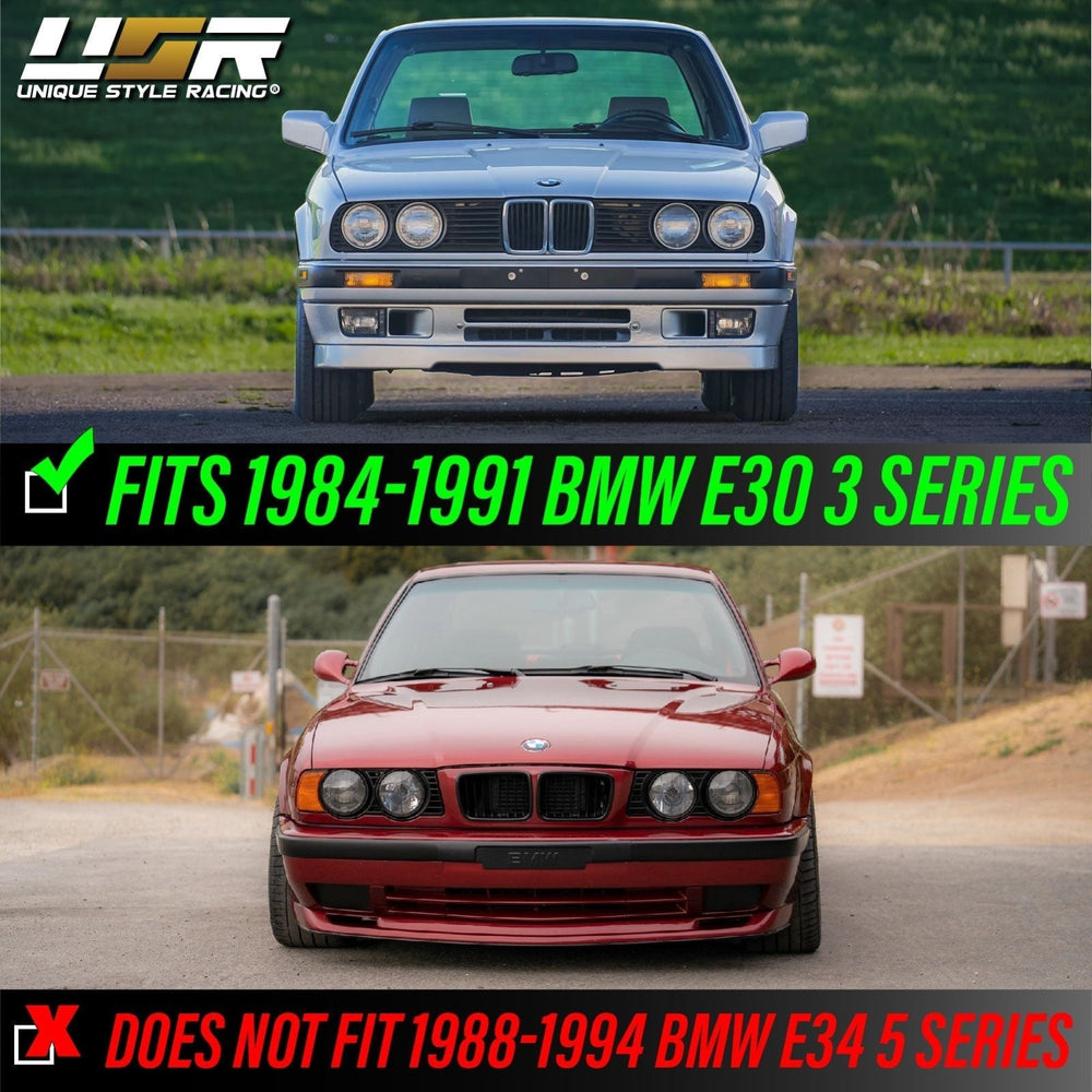 1984 - 1991 BMW E30 3 Series Euro Smiley Cross Hair Projector Glass Lens Headlights