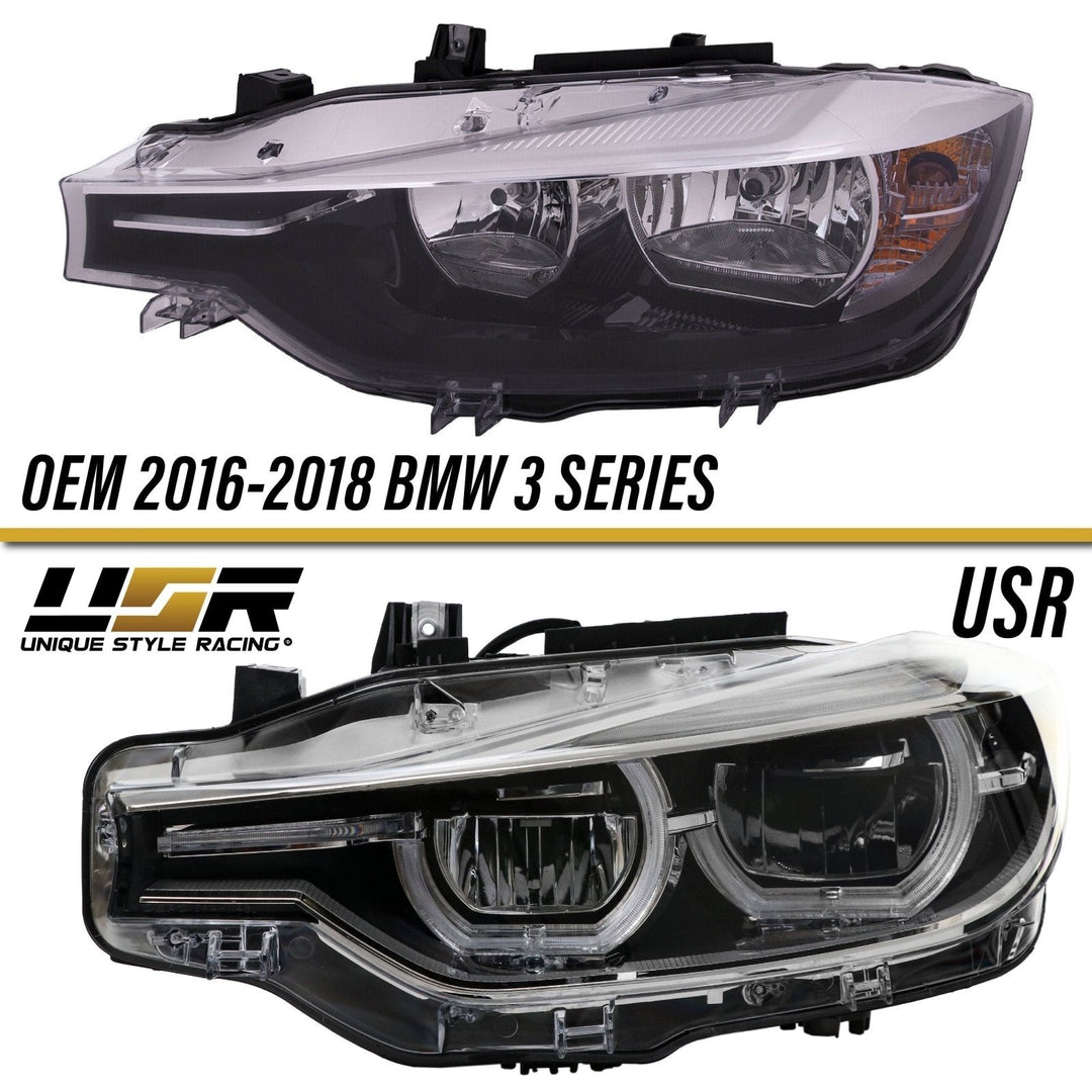 2012 - 2018 BMW F30 / F31 3 Series 4D Sedan / 5D Wagon LCI Style Angel Eye Halo Rings Full LED Headlight Upgrade