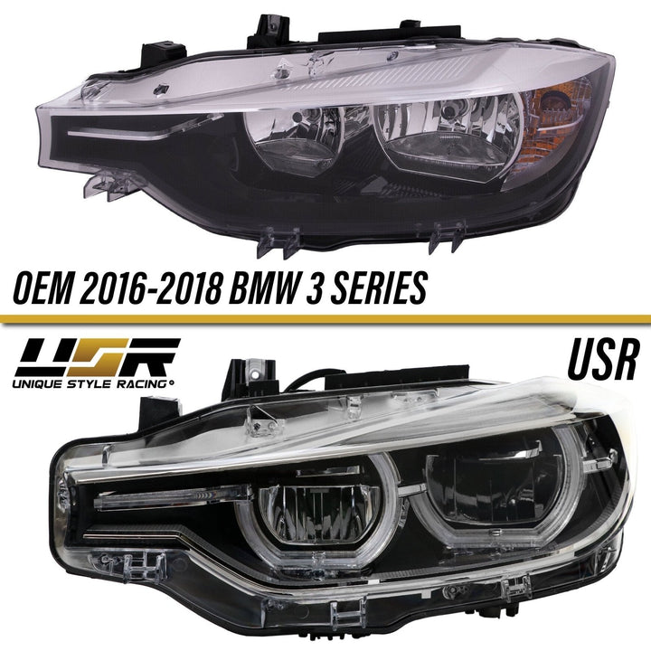 2012 - 2018 BMW F30 / F31 3 Series 4D Sedan / 5D Wagon LCI Style Angel Eye Halo Rings Full LED Headlight Upgrade