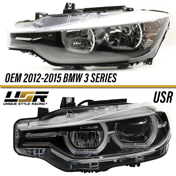2012 - 2018 BMW F30 / F31 3 Series 4D Sedan / 5D Wagon LCI Style Angel Eye Halo Rings Full LED Headlight Upgrade
