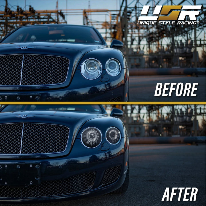 2004 - 2010 Bentley Continental / Flying Spur OEM Facelift Style LED BiXenon Projector Headlight
#housing-color_black-housing