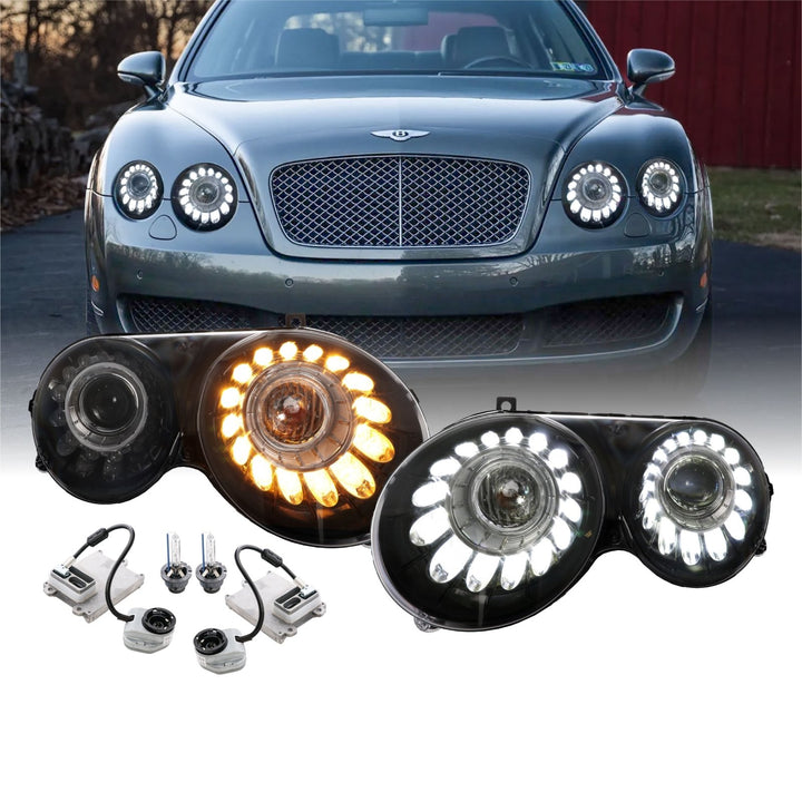 2004 - 2010 Bentley Continental / Flying Spur OEM Facelift Style LED BiXenon Projector Headlight
#housing-color_black-housing