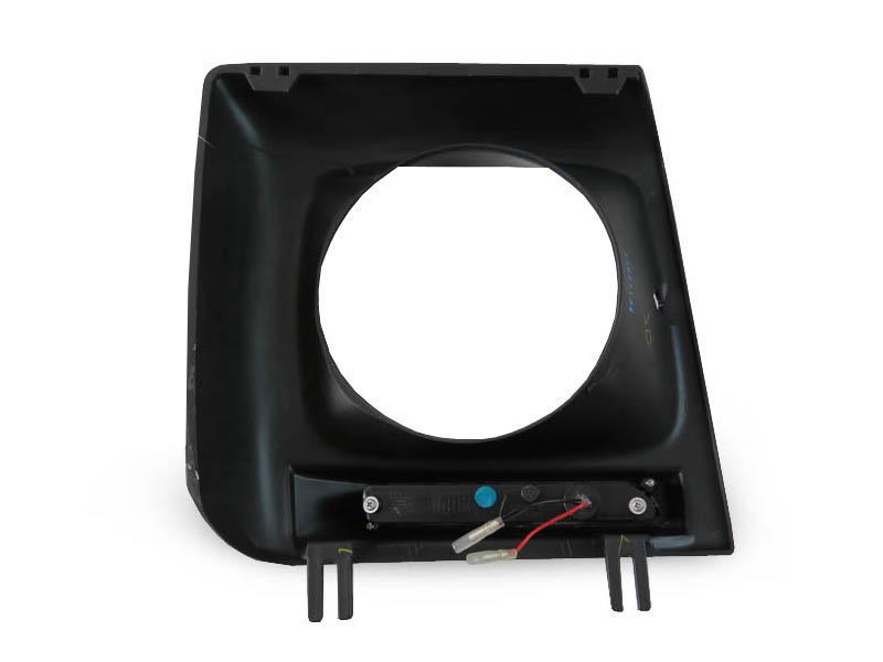 1990 - 2014 Mercedes G Class Wagon W463 / W463 G63 Style 5 Round LED Painted Headlight Bezel with LED DRL Daytime Running Light