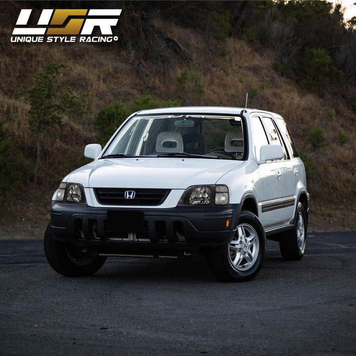 1997 - 2001 Honda CRV CRV JDM Style Black Housing Clear Corner Headlights