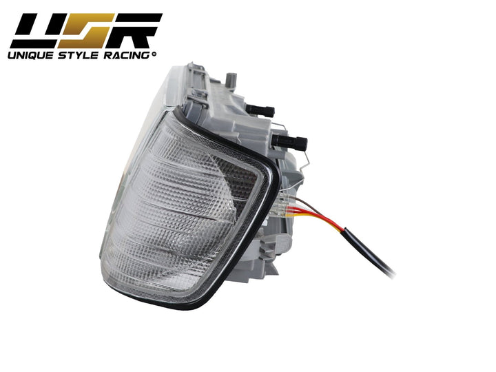 1986 - 1993 Mercedes Benz W124 E Class Euro Headlights with Corner Lights and Wiring Included