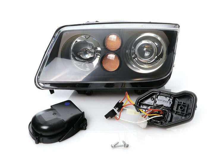 1992 - 2004 VW Jetta 4 IV / Bora Black or Chrome E Code OE Xenon Replica Style Projector Headlights for Halogen Models Only