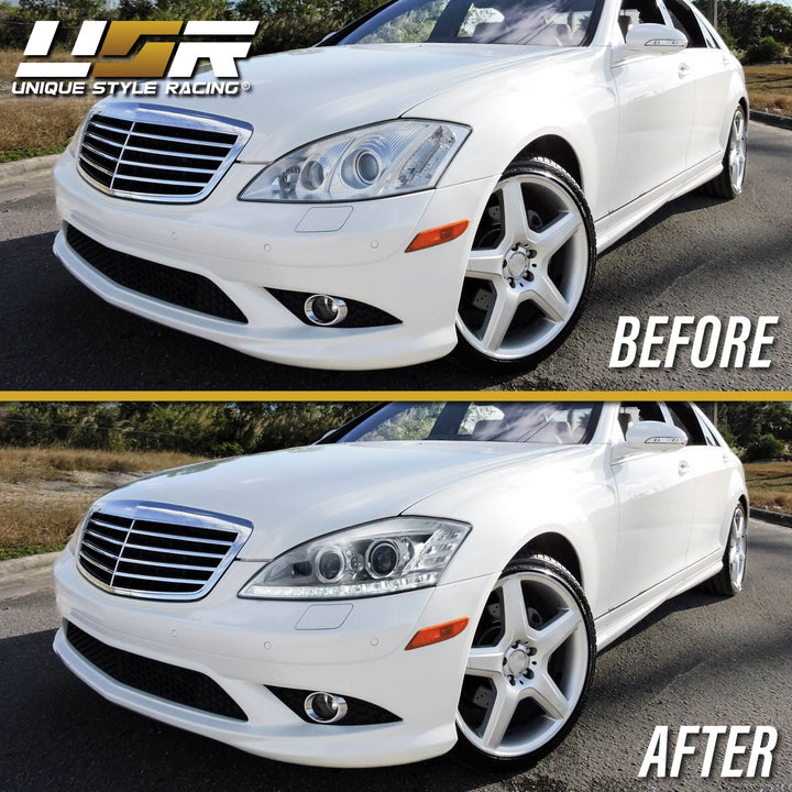 2007 - 2009 Mercedes S Class W221 Facelift Style LED Xenon D1S Projector Headlight W/ AFS For Stock BiXenon Models