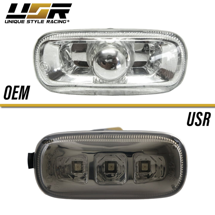 2002 - 2008 Audi A4 S4 B6 B7 / 2006 - 2008 A3 S3 8P / 0211 A6 S6 C5 C6 / 0409 A8 D3 / 0811 TT 8J Crystal Clear or Smoke LED Fender Side Marker Light