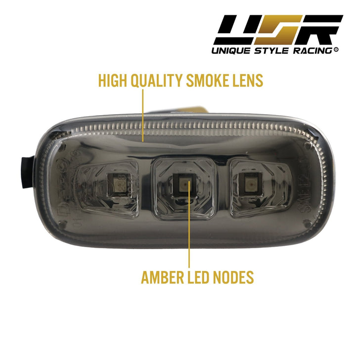 2002 - 2008 Audi A4 S4 B6 B7 / 2006 - 2008 A3 S3 8P / 0211 A6 S6 C5 C6 / 0409 A8 D3 / 0811 TT 8J Crystal Clear or Smoke LED Fender Side Marker Light