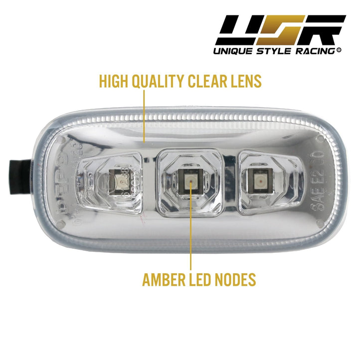 2002 - 2008 Audi A4 S4 B6 B7 / 2006 - 2008 A3 S3 8P / 0211 A6 S6 C5 C6 / 0409 A8 D3 / 0811 TT 8J Crystal Clear or Smoke LED Fender Side Marker Light