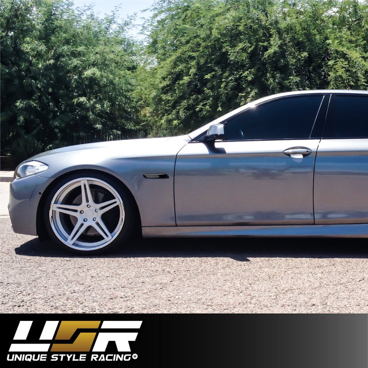 2011 - 2016 BMW 5 Series F10 / F11 Without Park Assist Models Glossy or Matte Black Frame Fender Smoke LED Fender Side Marker Light