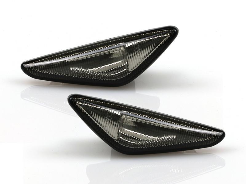 【送料無料】BMW　X3 F25　X5 E70　X6 E71 E72　ファイバーLED シーケンシャル フロント サイドマーカー スモークレンズ仕様　左右１組