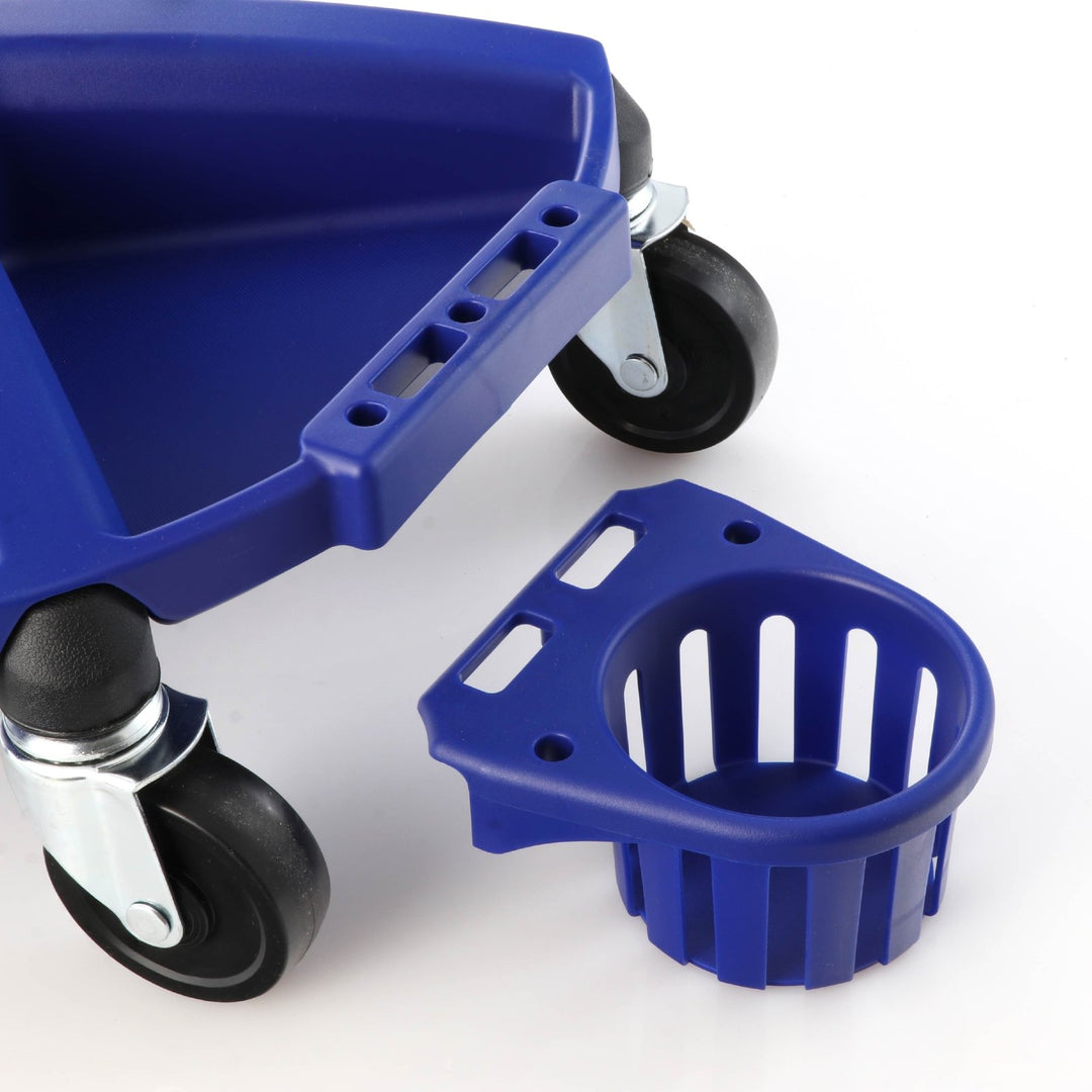 Adjustable Swivel Creeper Garage Seat with Storage Trays