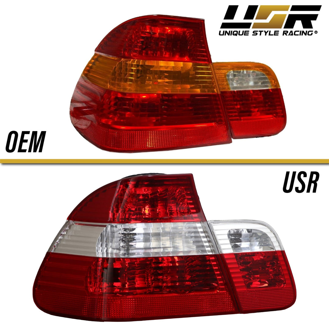 2002-2005 BMW 3 Series E46 4D Sedan Euro OEM Style Red/Clear or Red/Smoke Tail Light
#lens-color_red-clear-lens
