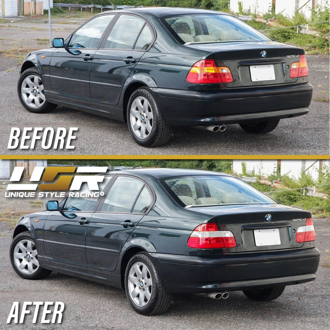 2002-2005 BMW 3 Series E46 4D Sedan Euro OEM Style Red/Clear or Red/Smoke Tail Light
#lens-color_red-clear-lens