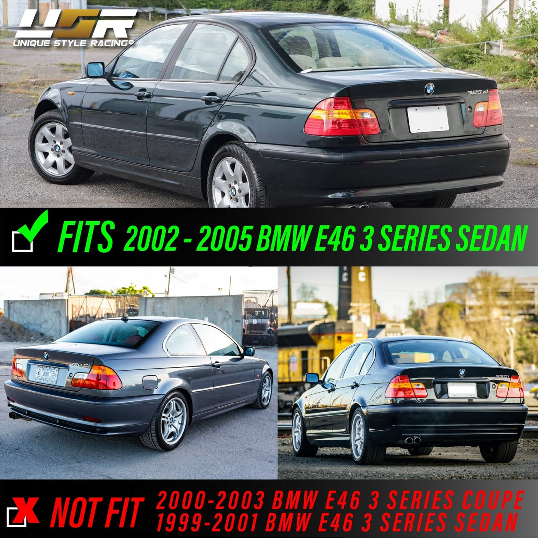 2002-2005 BMW 3 Series E46 4D Sedan Euro OEM Style Red/Clear or Red/Smoke Tail Light
#lens-color_red-smoke-lens