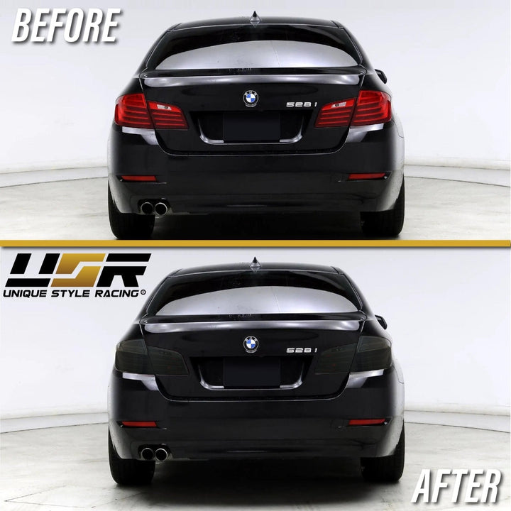 2011 - 2016 BMW F10 5 Series 4D Sedan OEM LCI Blackline Style Smoke Lens LED Tail Light