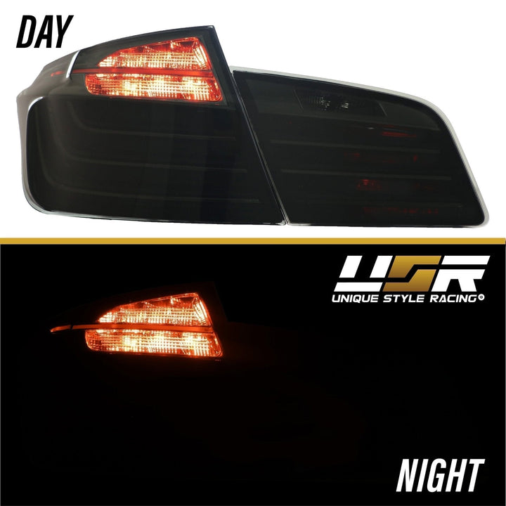 2011 - 2016 BMW F10 5 Series 4D Sedan OEM LCI Blackline Style Smoke Lens LED Tail Light
