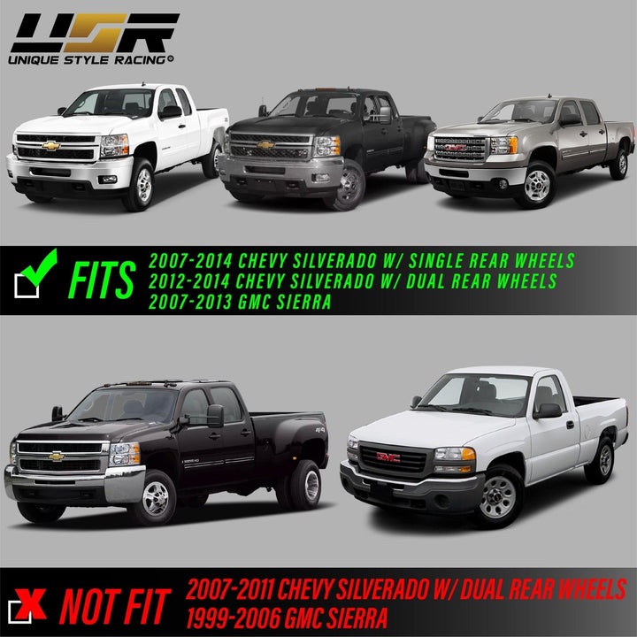 2007-2014 Chevy Silverado Pickup / 2007-2013 GMC Sierra Truck All Clear Lens Tail Lights