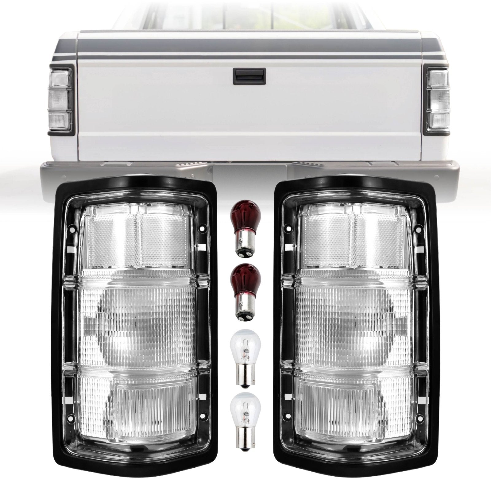1988-1996 Dodge Dakota Pickup Truck All Clear Lens Tail Lights