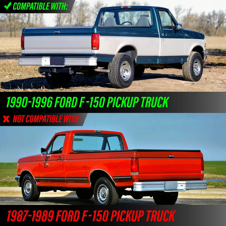 1990-1996 Ford F-150 / F250 / F350 Super Duty Truck & 1990-1996 Bronco Dark Red Smoke Lens Tail Lights