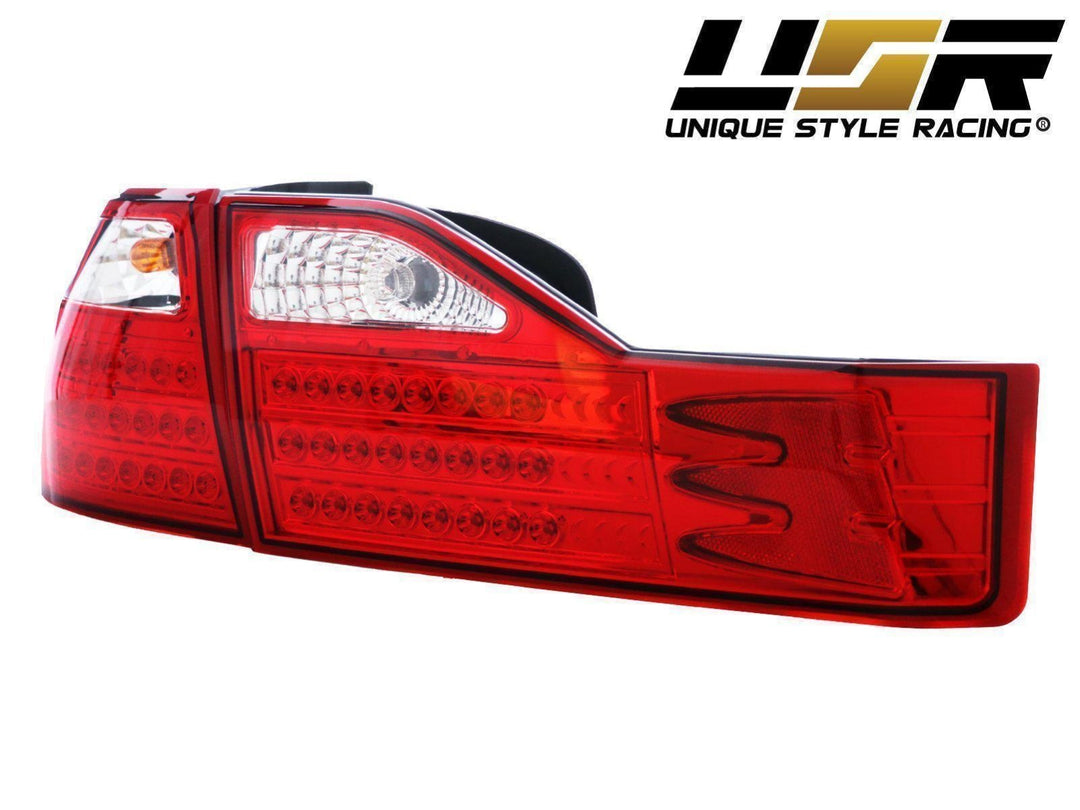 2001 - 2002 Honda Accord Sedan EX / V6 Red/Clear LED Tail Lights