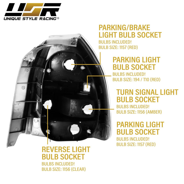 1996-2000 Honda Civic 3D Hatchback EK JDM SiR Style All Clear Lens Tail Light
#light-source_incandescent