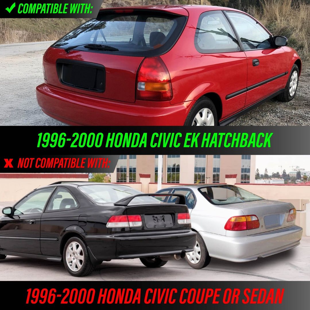 1996-2000 Honda Civic 3D Hatchback EK JDM SiR Style All Clear Lens Tail Light
#light-source_led