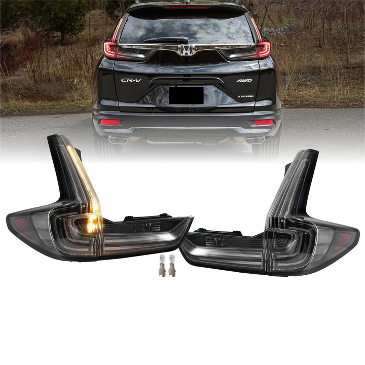 2017 - 2022 Honda CR - V Black Housing Clear Lens LED 4 Piece Tail Lights
