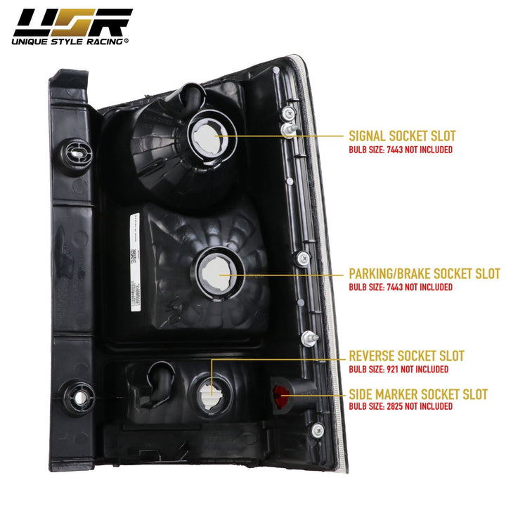 2009 - 2015 Honda Pilot Light Smoke Lens Black Chrome Housing Tail Light
#light-source_no-bulbs