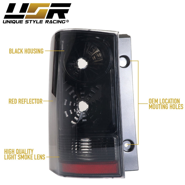 2009 - 2015 Honda Pilot Light Smoke Lens Black Chrome Housing Tail Light
#light-source_led