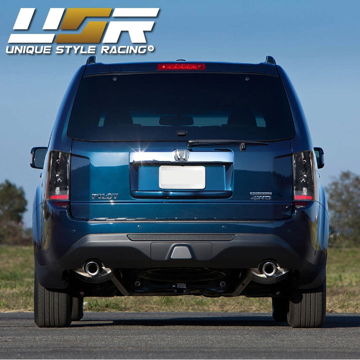 2009 - 2015 Honda Pilot Light Smoke Lens Black Chrome Housing Tail Light
#light-source_no-bulbs