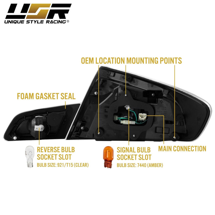 2003 - 2006 Infiniti G35 4 Door Sedan All Clear Lens 4 Piece Tail Lights
#light-source_incandescent