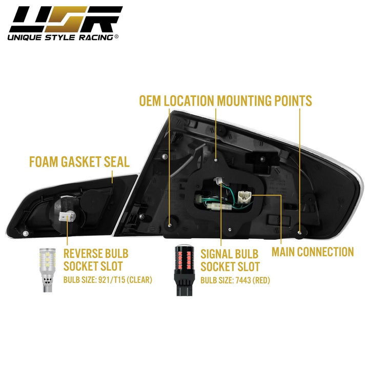 2003 - 2006 Infiniti G35 4 Door Sedan All Clear Lens 4 Piece Tail Lights
#light-source_led