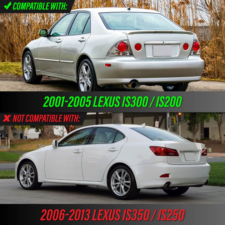 2001-2005 Lexus IS300/IS200 All Clear Lens 4 Piece Tail Lights
#light-source_led
