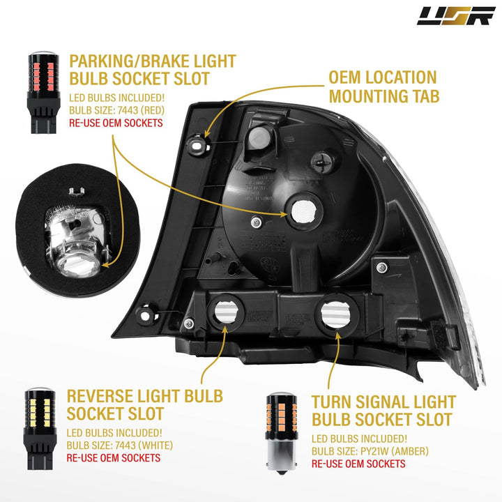 2001-2005 Lexus IS300/IS200 All Clear Lens 4 Piece Tail Lights
#light-source_led
