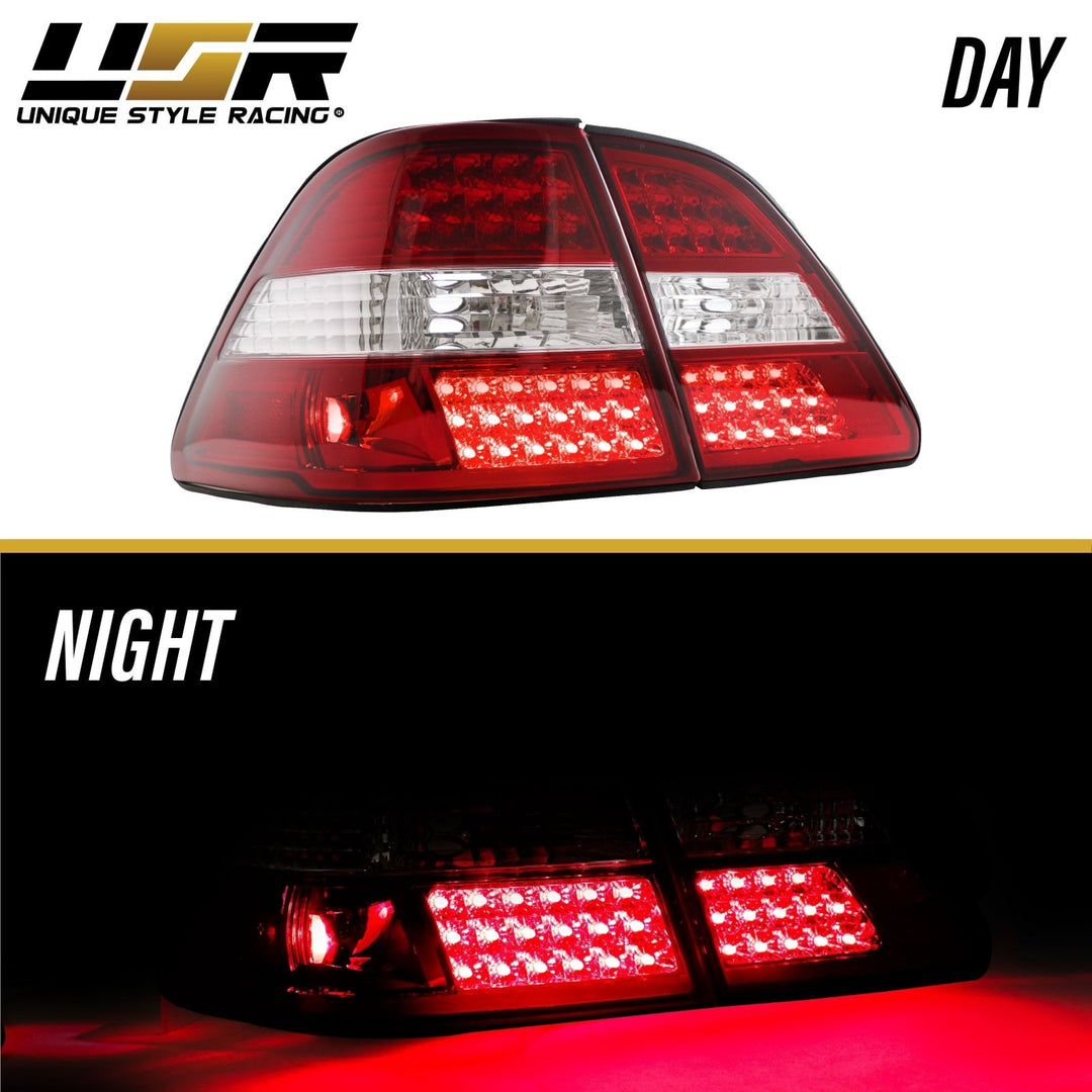 2001 - 2003 Lexus LS430 JDM Style Red/Clear LED Rear Tail Light Set