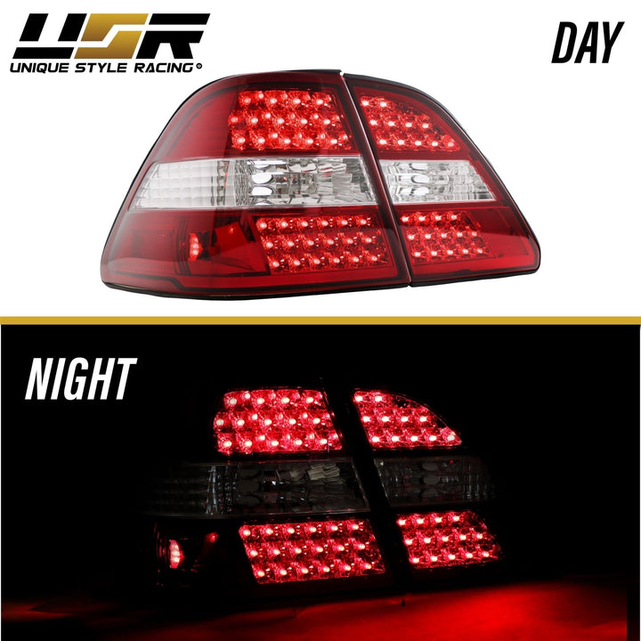 2001 - 2003 Lexus LS430 JDM Style Red/Clear LED Rear Tail Light Set