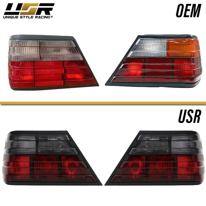 1986 - 1995 Mercedes E Class W124 4D Sedan / 2D Coupe Euro Red/Smoke Tail Light