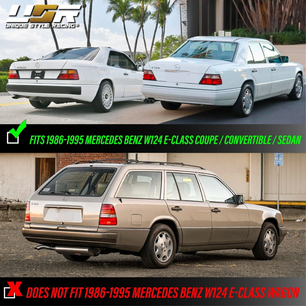 1986 - 1995 Mercedes E Class W124 4D Sedan / 2D Coupe Euro Red/Smoke Tail Light